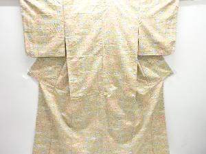 花模様織り出し手織り紬着物